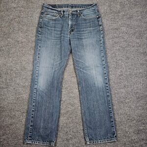 Levis 514 Jeans Mens 33x32(30) Slim Straight Leg Dark Wash Blue Denim Casual